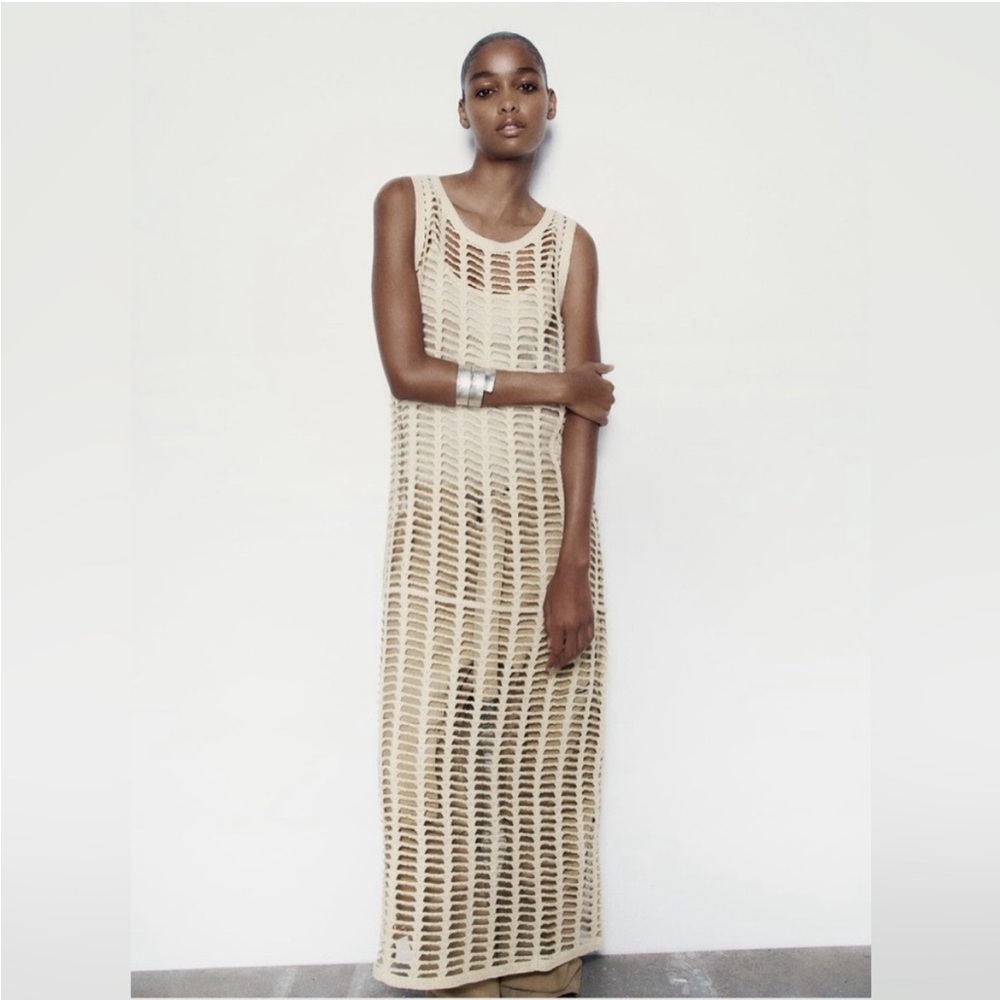 Zara Crochet Knit Swim Cover Up